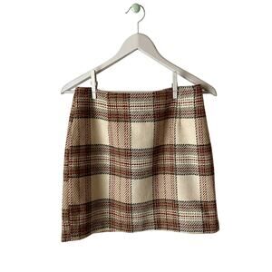 Goodnight Macaroon Plaid Mini Skirt Size Medium